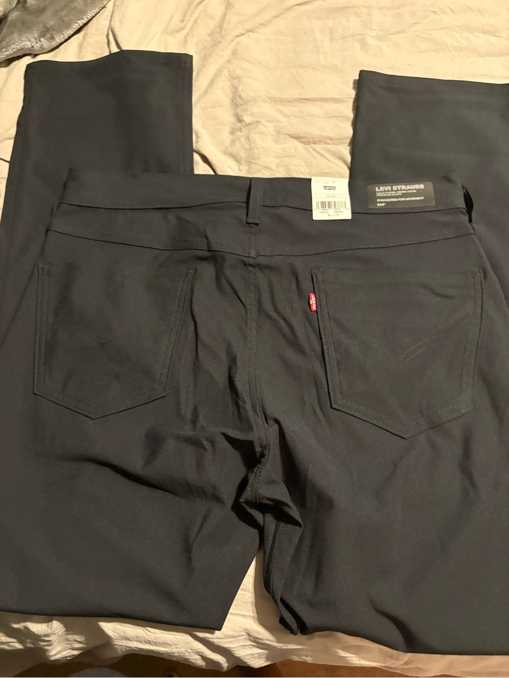 Levi's 514 Tech-straight Black Jeans Waist 34x32 NWT